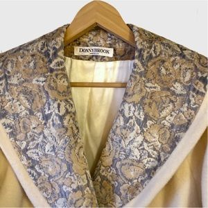 Vintage Donnybrook ivory wool coat with shawl collar